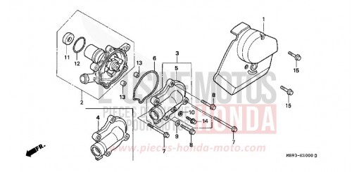 POMPE A EAU NTV650P de 1993